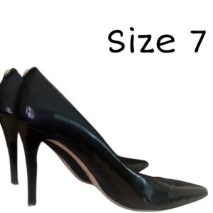 Michael Kors Black Patent Leather Stiletto 4 inch Heels Pumps Size 7 Sexy Classy